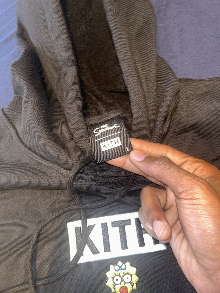 KITH x The Simpsons STACK FAMILY Logo Hoodie in Black Size M | eBay