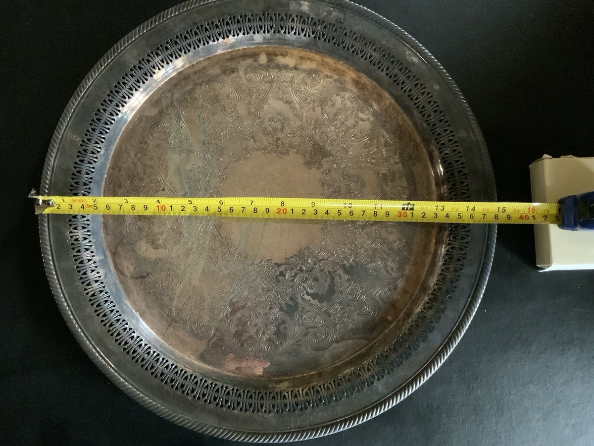Antique And Rare Wm Rogers 162 Silver Platter 15” Diameter | eBay