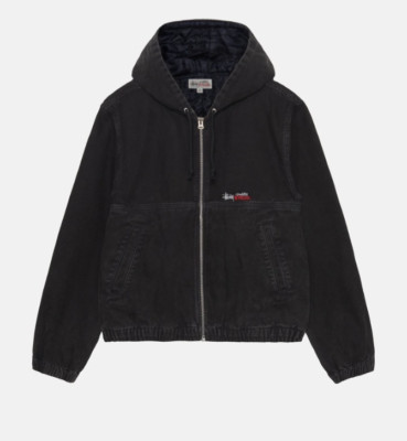 STUSSY WORK JACKET INSULATED CANVAS Black Size L | eBay