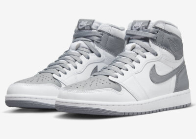 Nike Air Jordan 1 Retro High OG Stealth White Gray Mens 555088-037