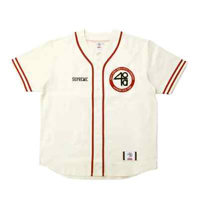 Supreme 40 Acres Twill Baseball Jersey Natural | eBay