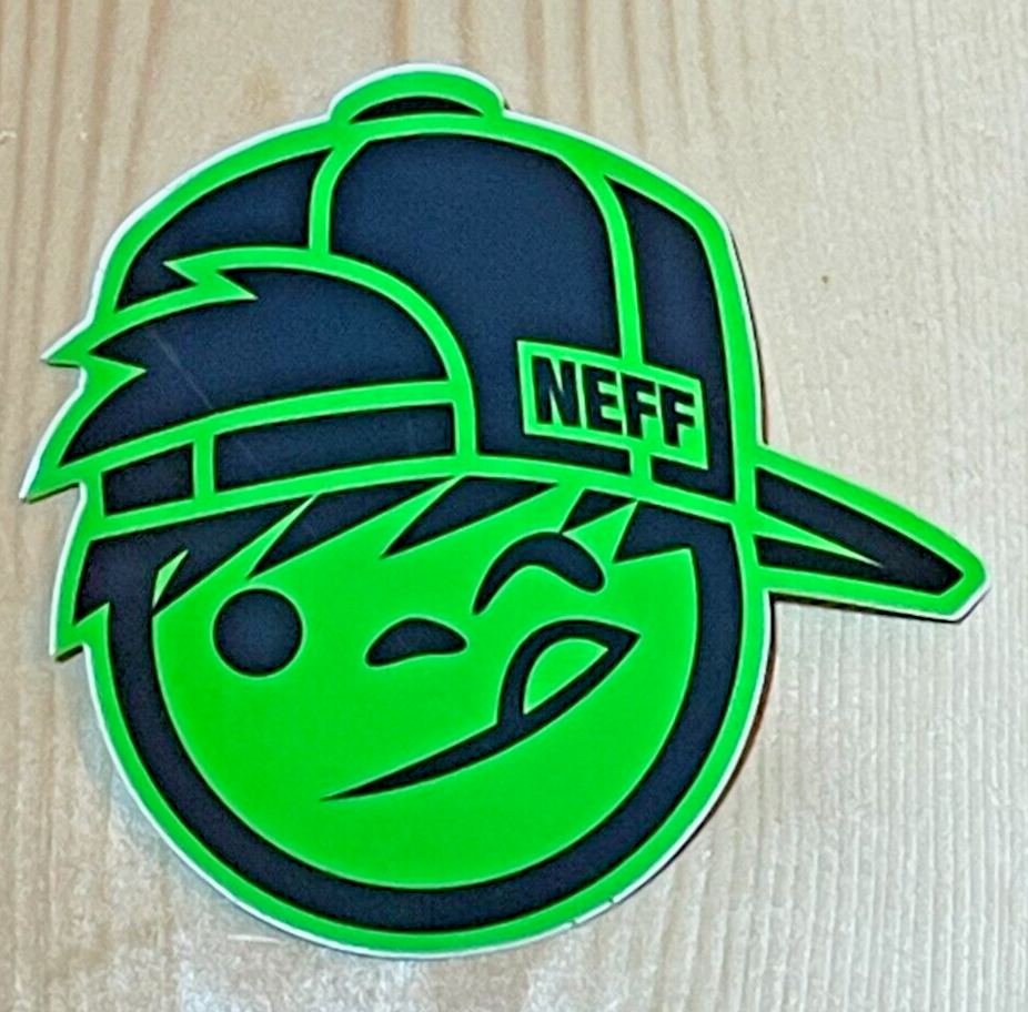 Neff, Skateboard Sticker, Snowboard, Cool Kids Collection, Green