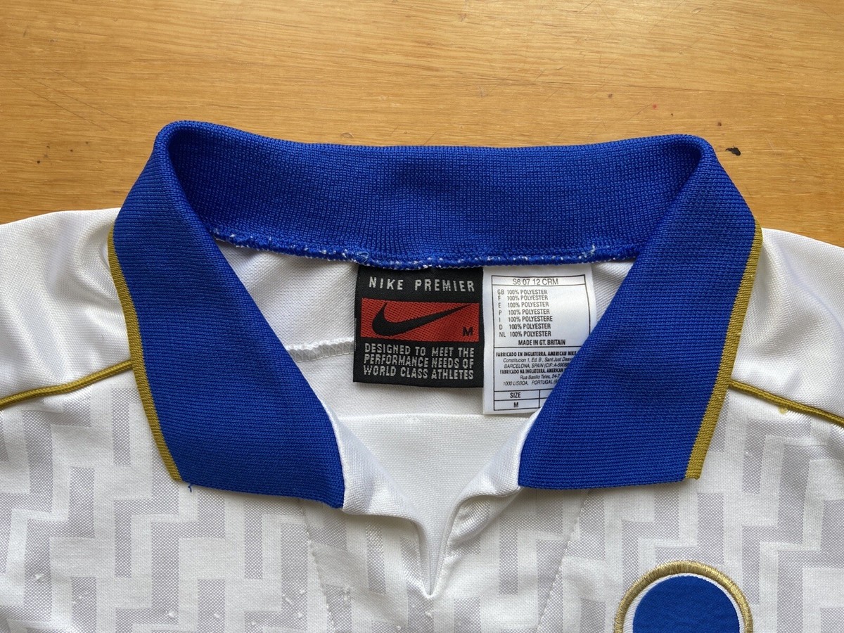 ITALY 1995 1996 AWAY FOOTBALL SHIRT SOCCER JERSEY NIKE sz M MEN