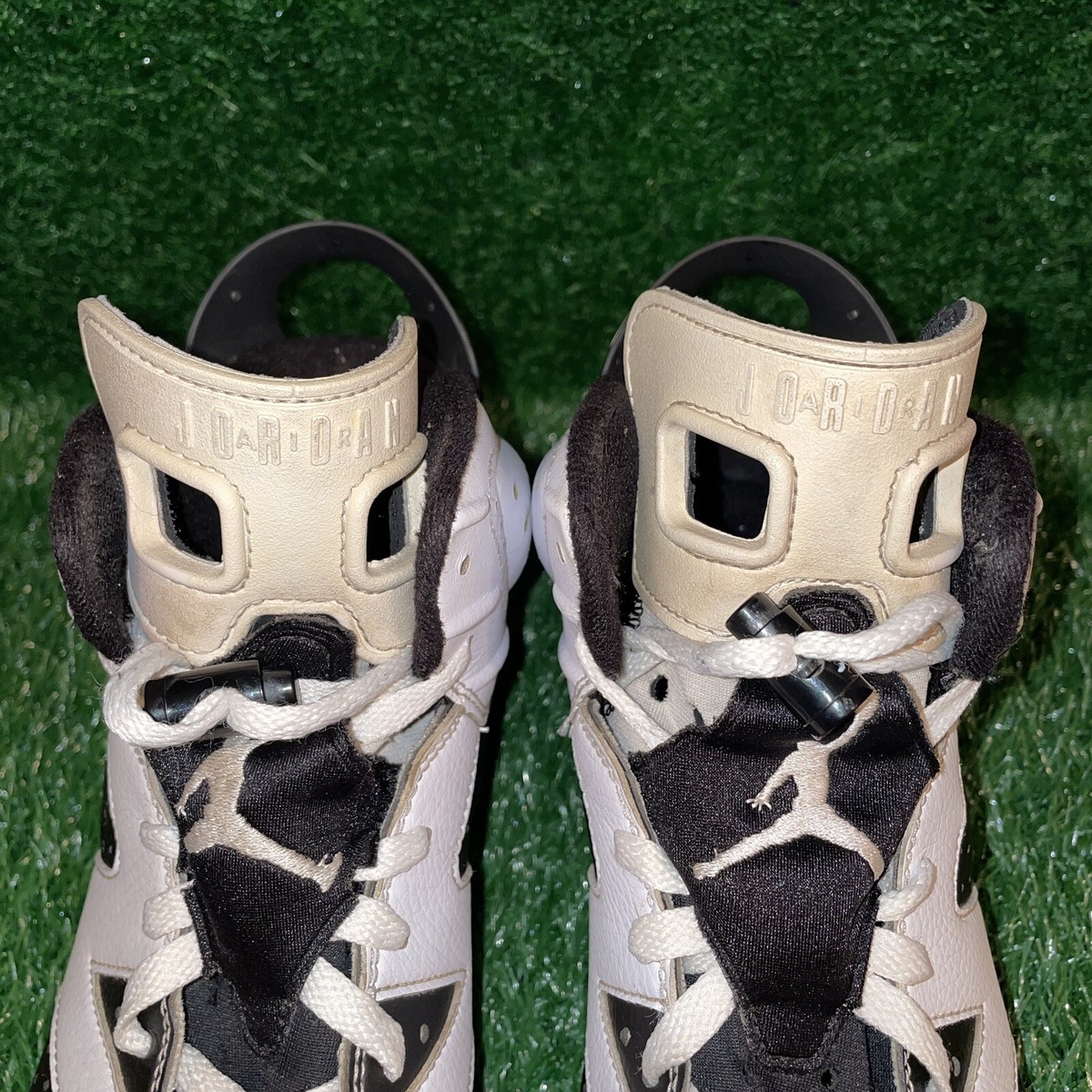 Nike Air Jordan 6 Retro TD Football Cleats Oreo Black White Size