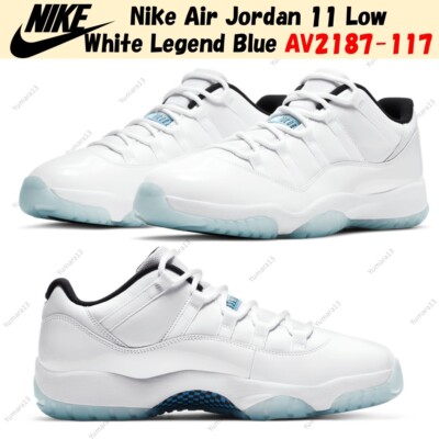 Nike Air Jordan 11 Low White Legend Blue AV2187-117 Men's Size | eBay