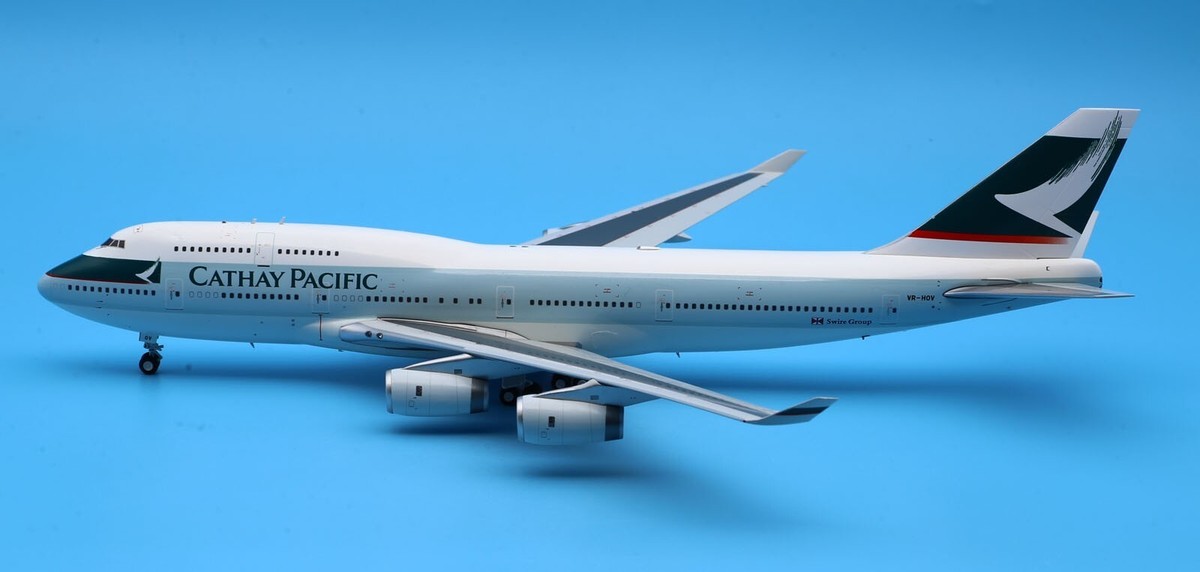 IN STOCK JC Wings 1:200 Cathay Pacific Boeing B747-400 Aircraft