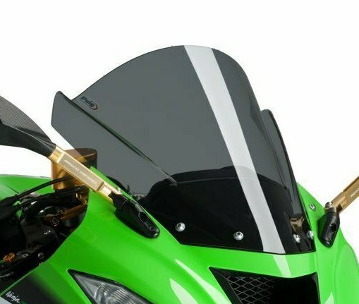 08-10 ZX10R Dark Smoke PUIG Z-Racing Double Bubble Windshield