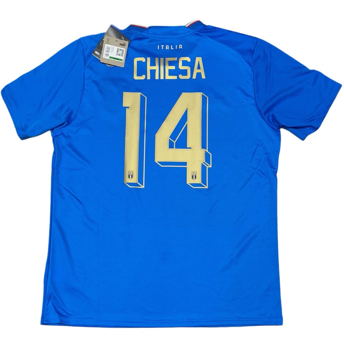2022 Italy Home Jersey #14 Chiesa Large Puma Soccer Football