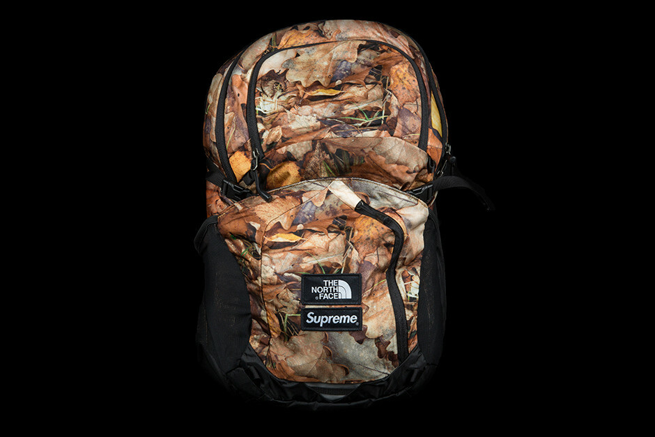 BRAND NEW FW16 SUPREME THE NORTH FACE POCONO BACKPACK LEAVES CAMO