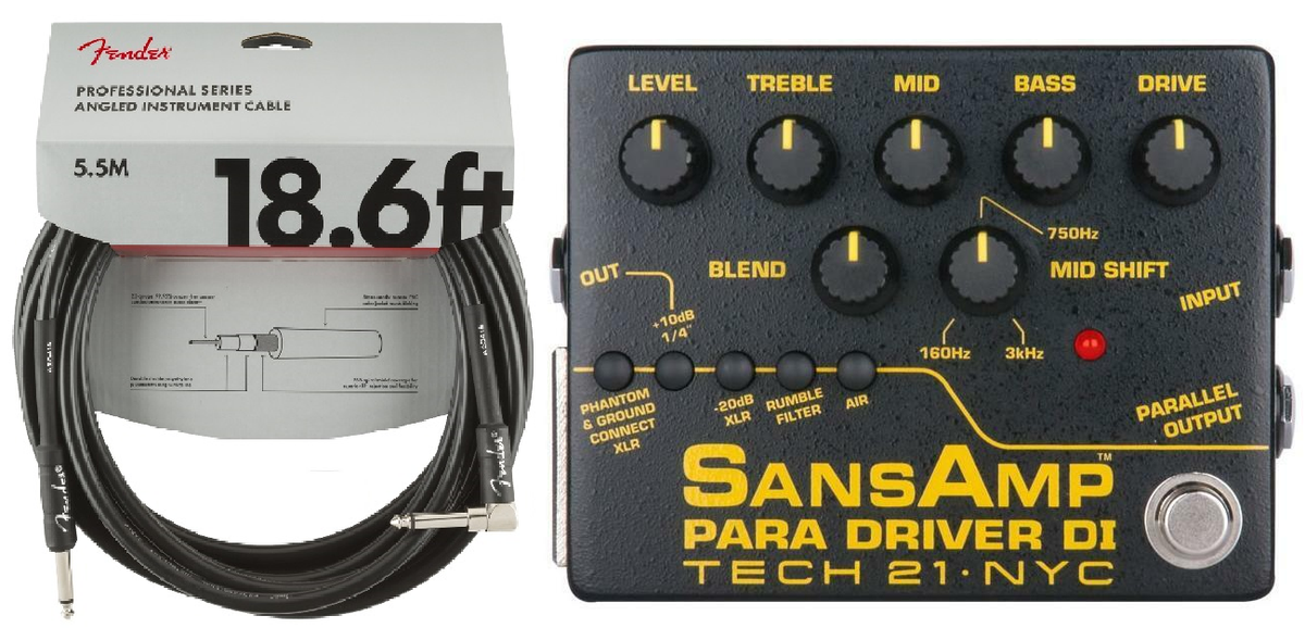 Tech 21 NYC Sansamp Para Driver DI Preamp Guitar Pedal V2 Analog
