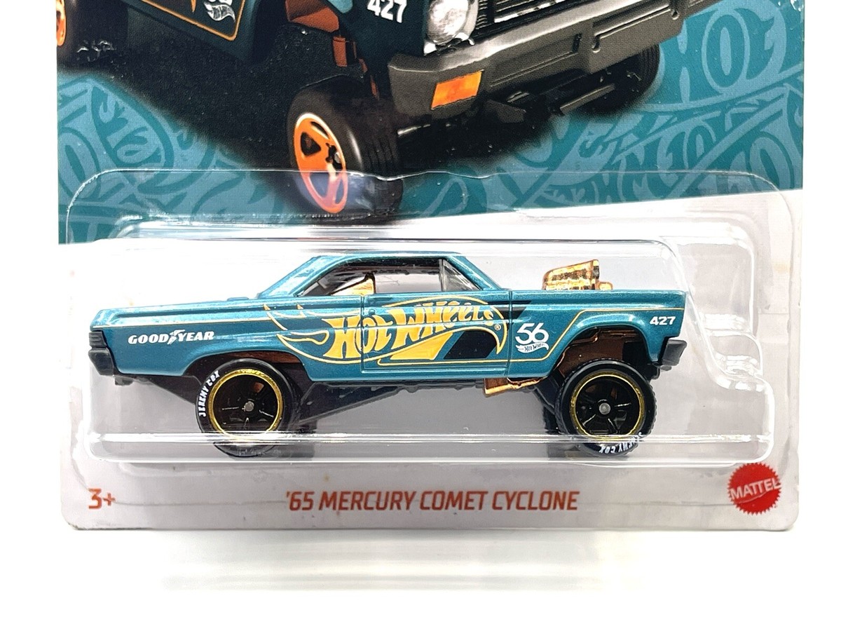 Hot Wheels '65 Mercury Comet Cyclone Gasser teal CUSTOM WHEEL SWAP