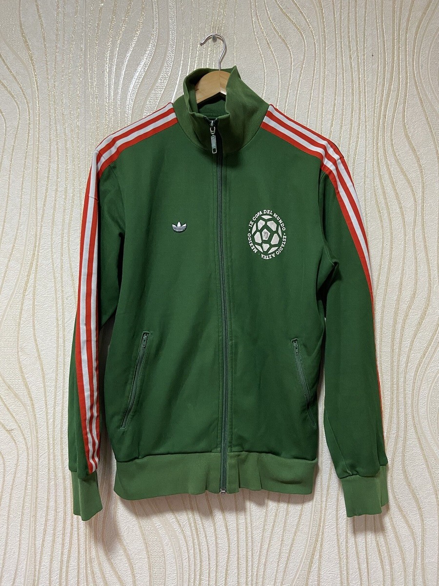 MEXICO 80s FOOTBALL SOCCER TRACK TOP JACKET RETRO ADIDAS 556267 sz