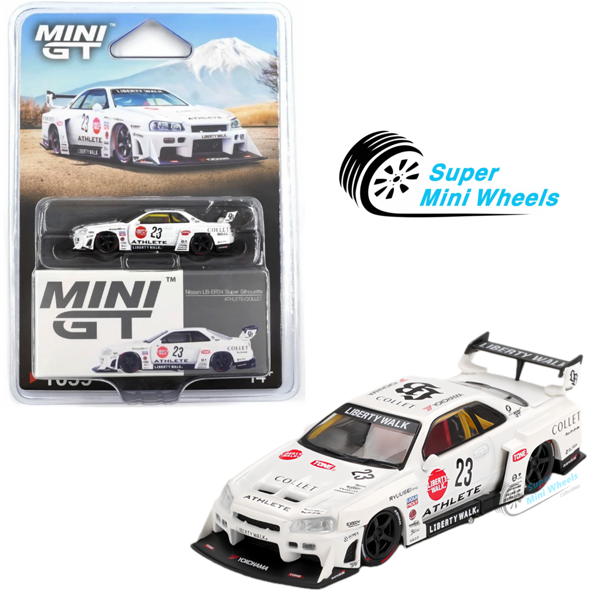 Mini GT 1:64 Nissan LB-ER34 Super Silhouette ATHLETE/COLLET