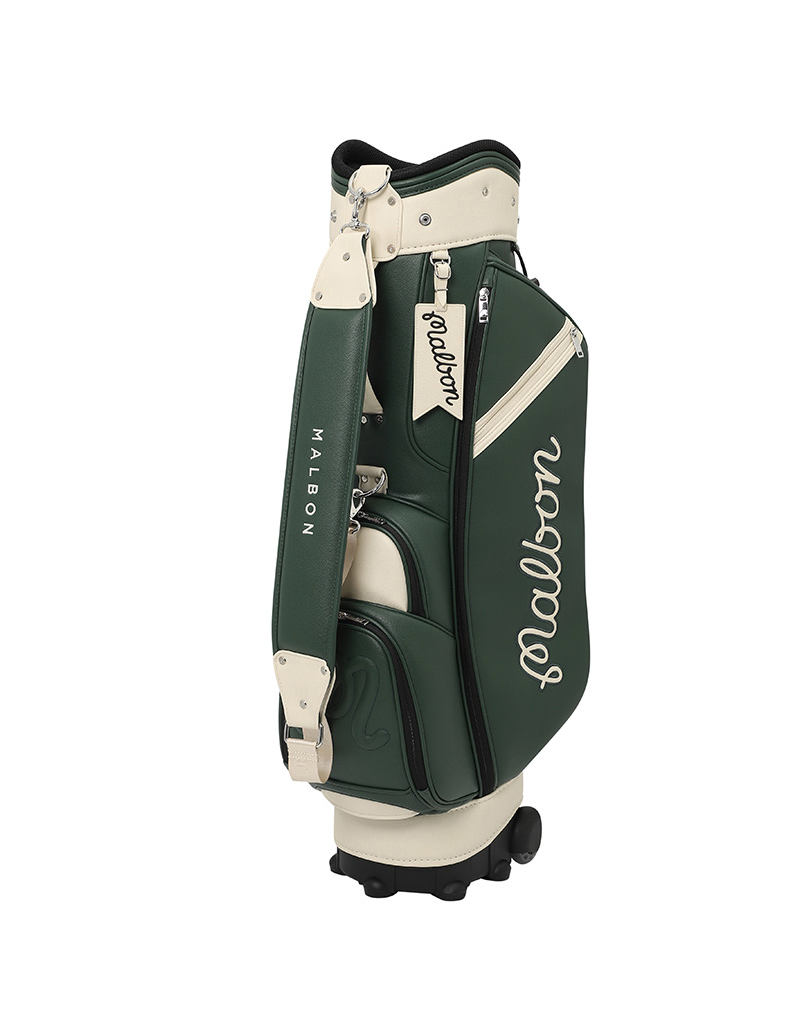 Malbon Golf New Bone Classic Trolley Caddy Bag GREEN - Korea | eBay