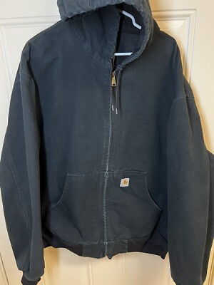 Carhartt Men's Thermal Lined Duck Active Jacket J131 -Color Black