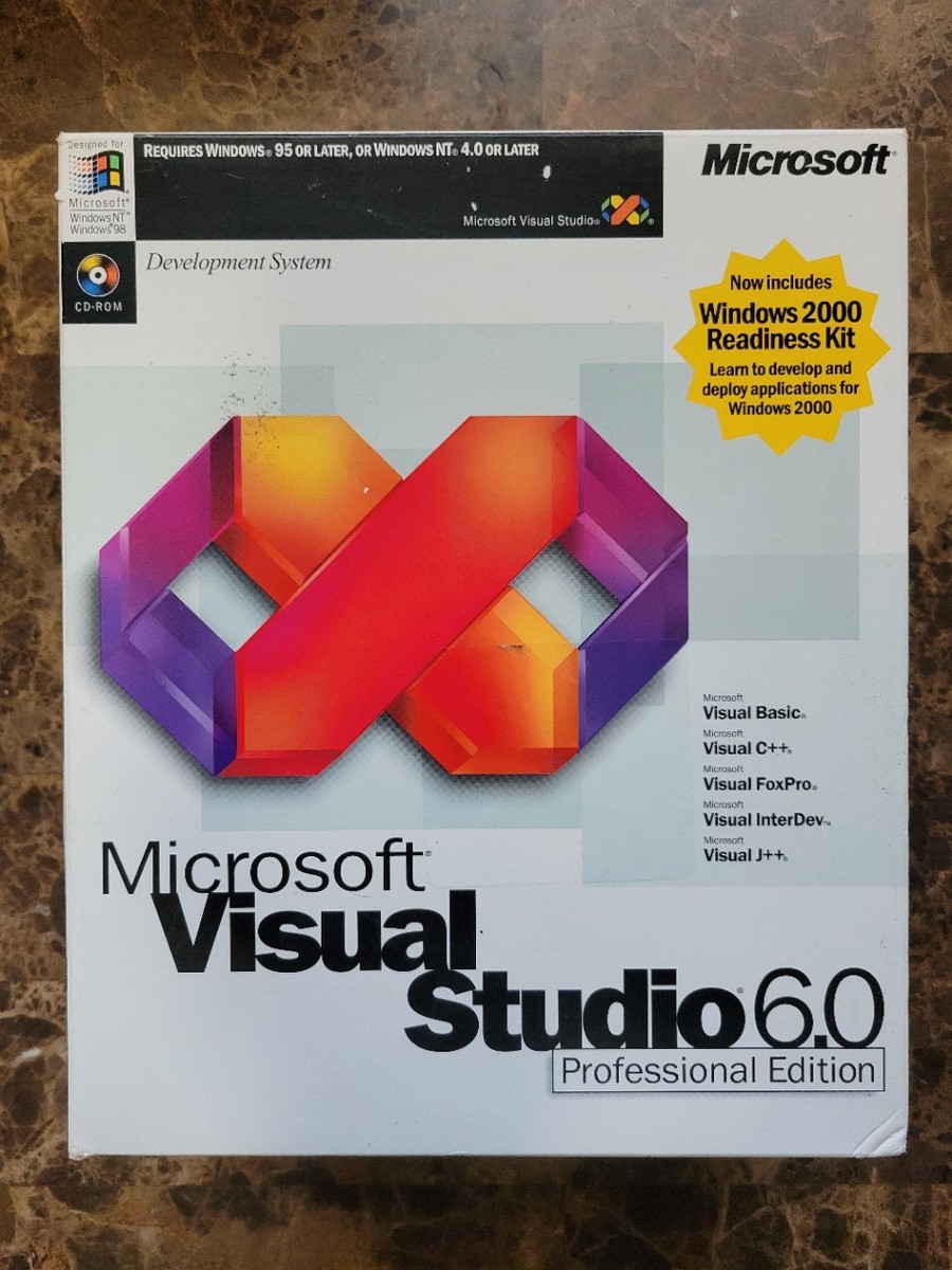 Microsoft Visual Studio 6.0 6 Professional 659-00391 RETAIL Box | eBay