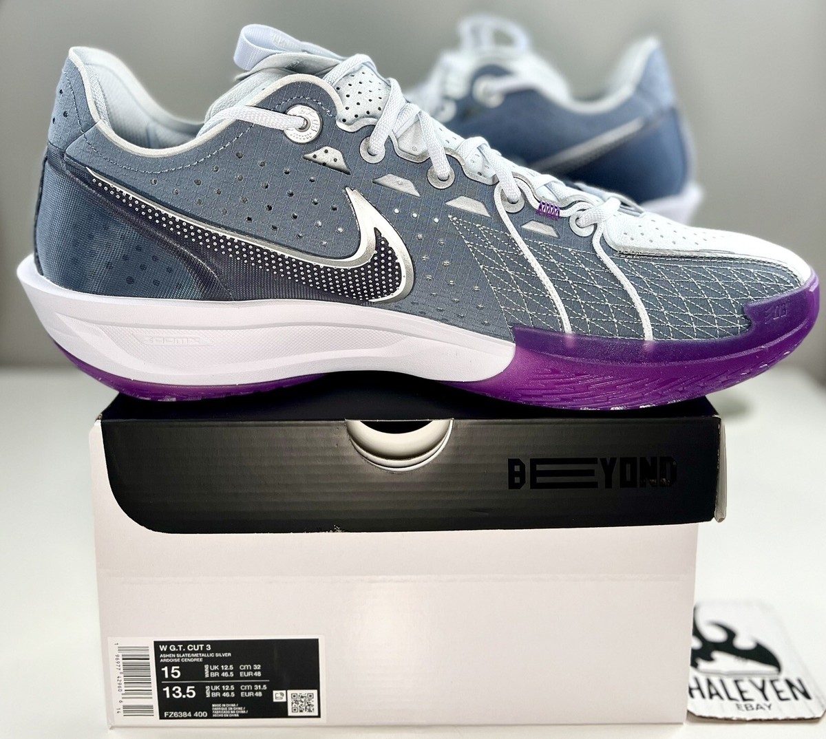 Nike Air Zoom GT Cut 3 Ashen Slate Barely Grape | Men's Size 13.5