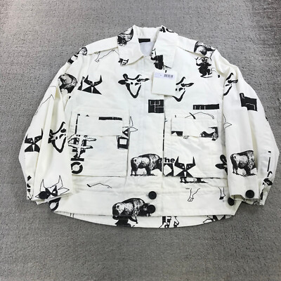 Kenzo Paris Jacket Womens 36 CNY Blouson Bomber Jacket Coat White