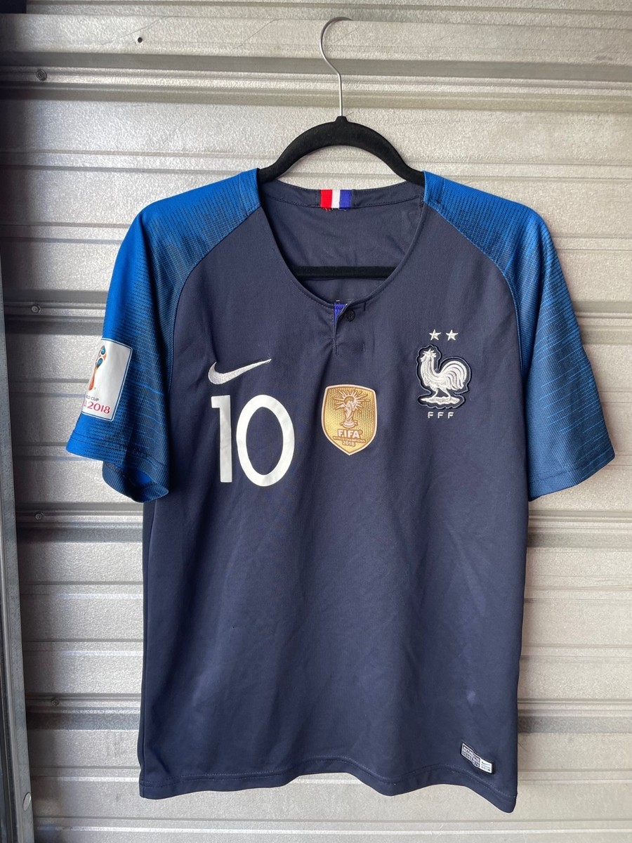 NIKE Kylian Mbappe #10 2018 World Cup France Home Jersey Blue
