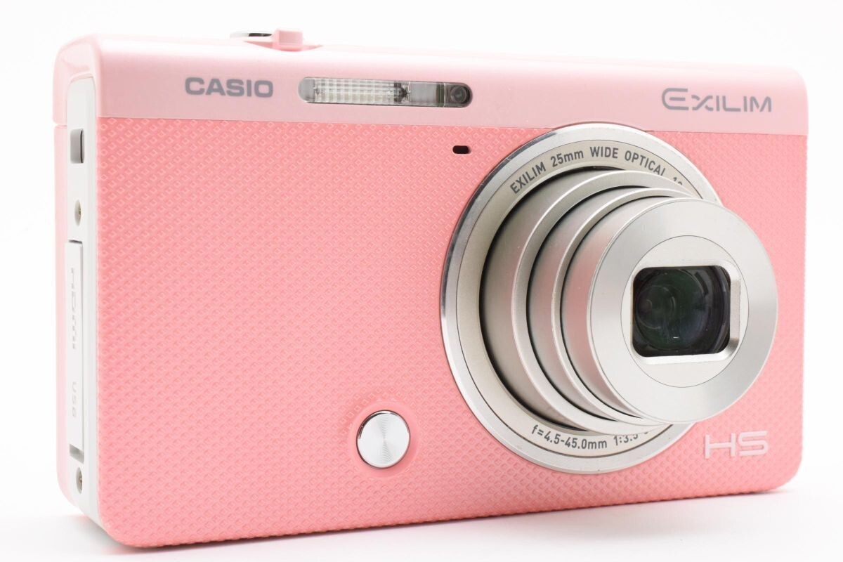 CASIO HIGH SPEED EXILIM EX-ZR70 Pink Digital Camera Selfie Tilt
