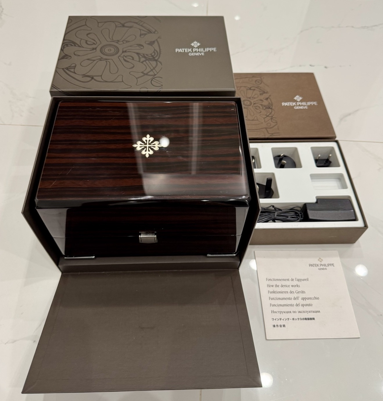 Authentic Patek Philippe Wooden Watch Box Winder PTK-H997 Nautilus