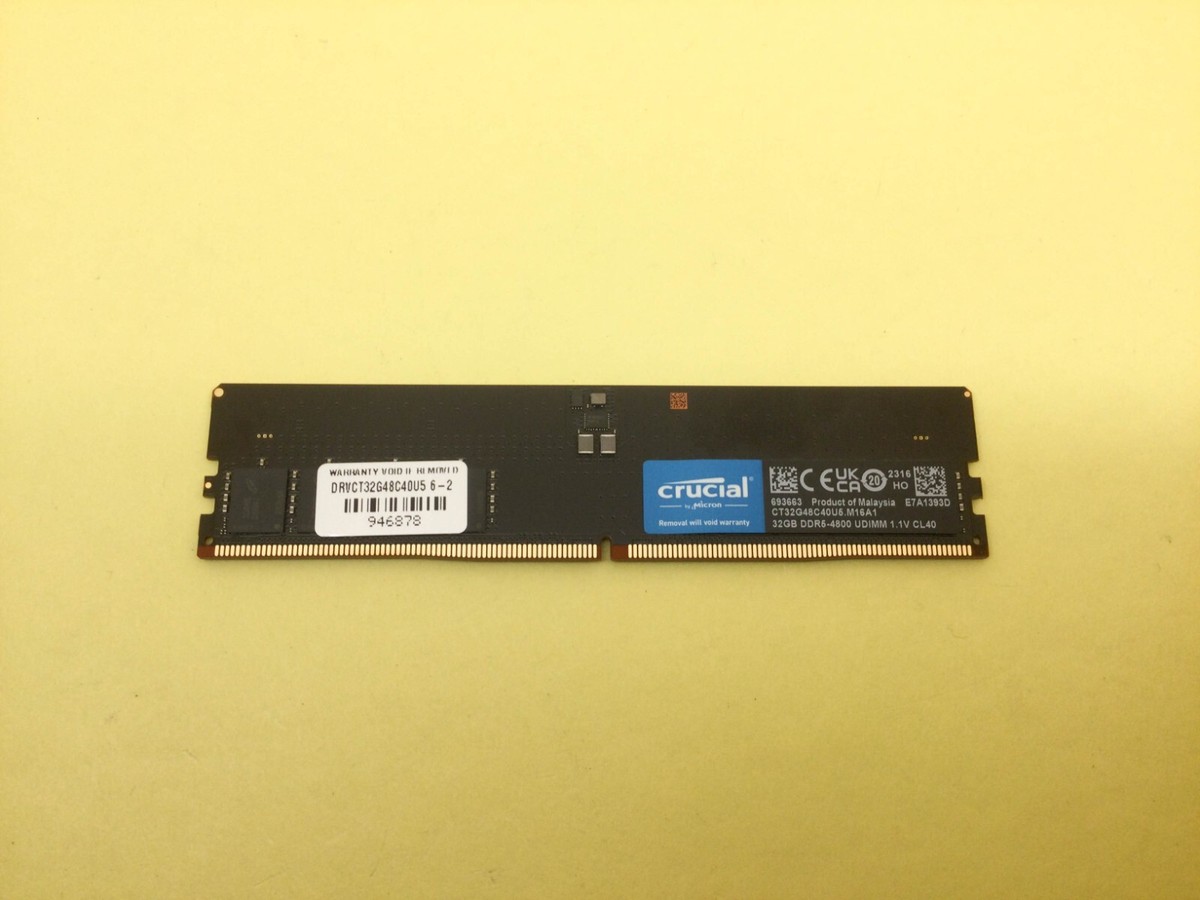 Crucial 32GB DDR5 4800MHz UDIMM Desktop Memory CT32G48C40U5 | eBay