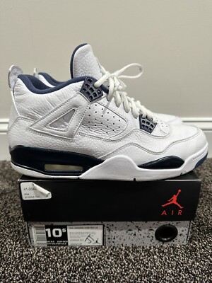 Air Jordan 4 Retro LS White / Blue Columbia Sneakers | eBay