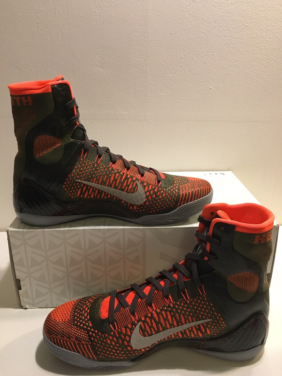 New Nike Kobe 9 IX Elite Strategy Sequoia Crimson Size 9 630847