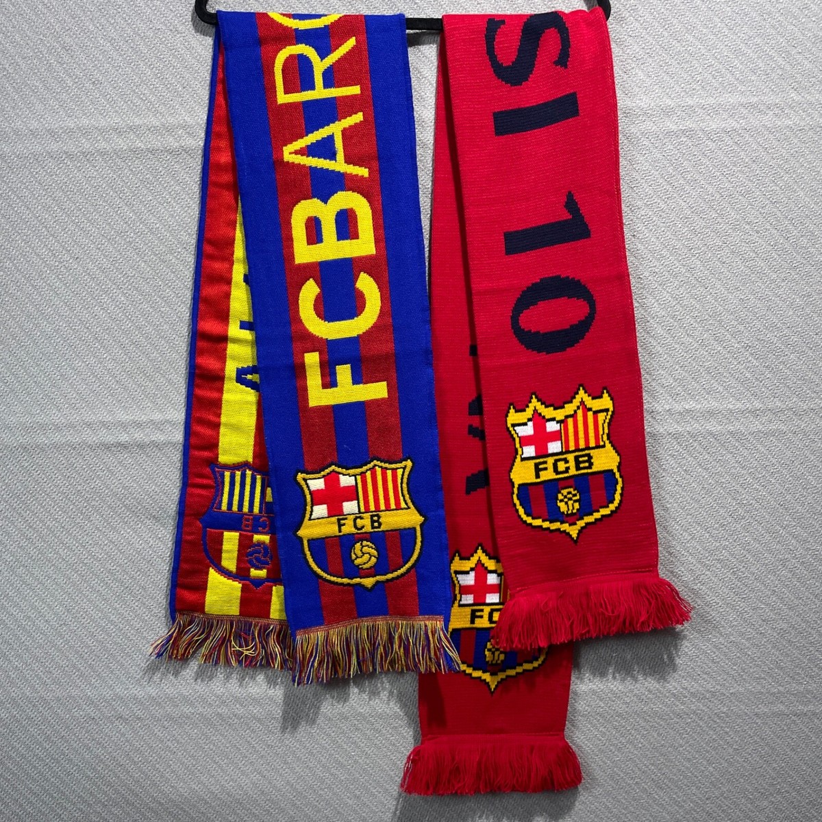 FC Barcelona Scarf Adult Red Blue Messi Roggers Scarfve 60