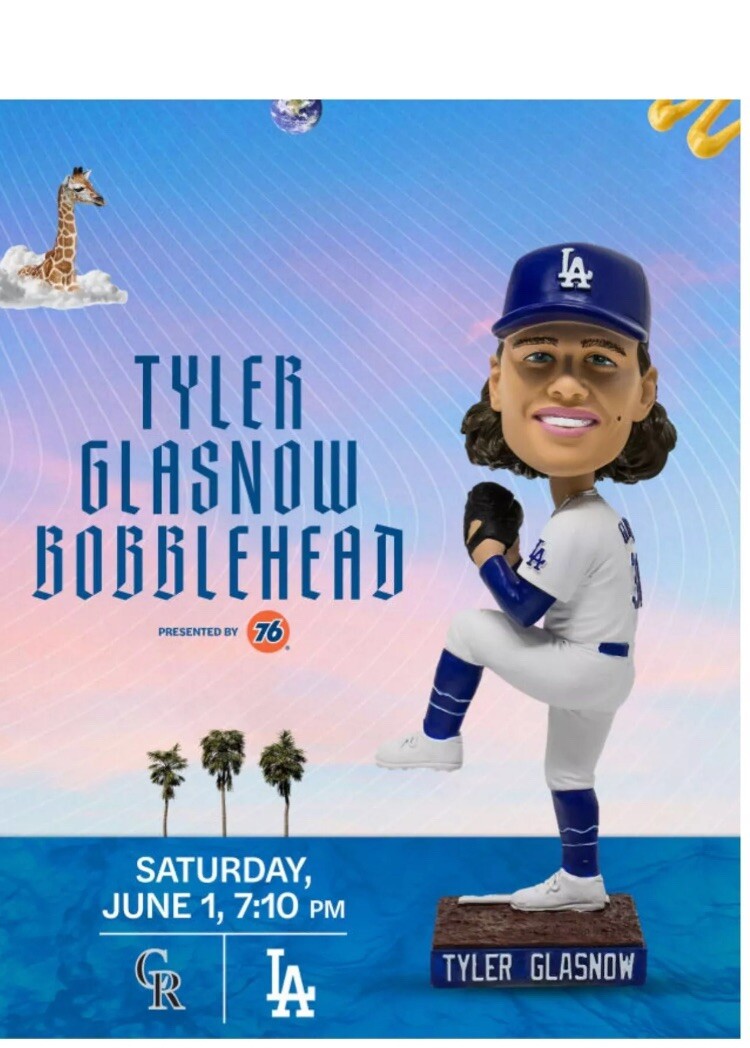 Tyler Gla LA Dodgers ボブルヘッド Tyler Gla LA Dodgers