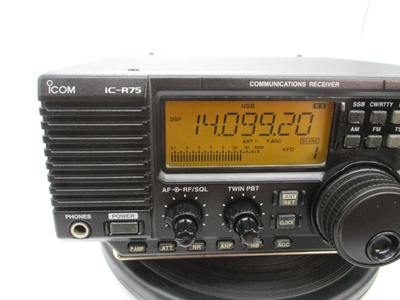 ICOM IC-R75 30kHz〜60MHz Ham Radio transceiver With built-in