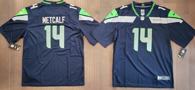 Seattle Seahawks #14 D.K. Metcalf Stitched Steel Blue Limited Team