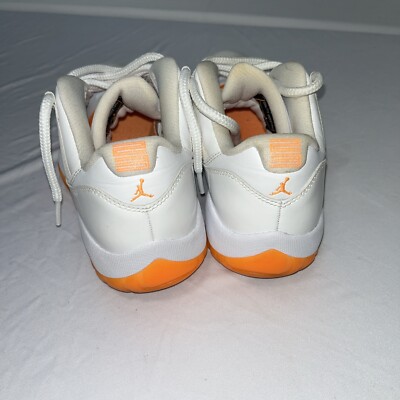 Nike Air Jordan Retro XI 11 Low White Bright Citrus Orange 10W/8.5