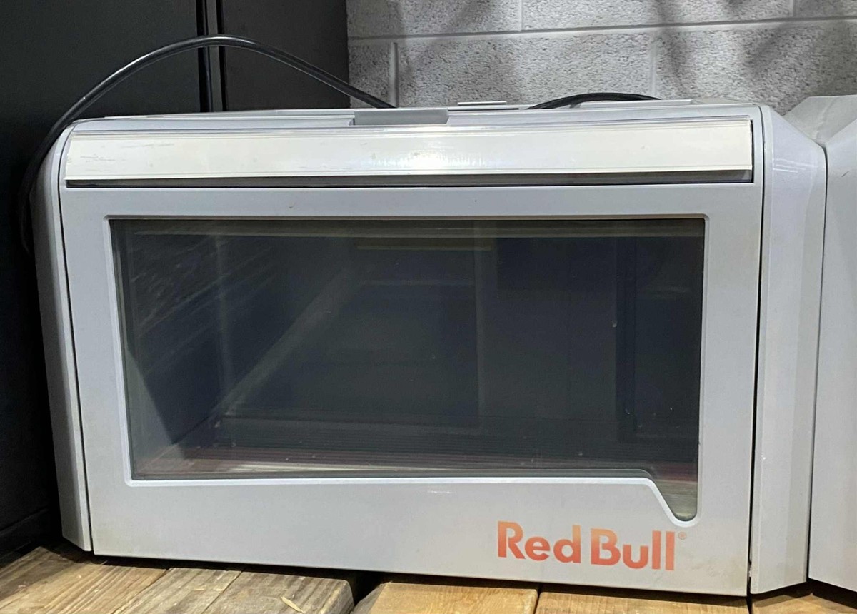 Red Bull Mini Cooler with Raised Merchandising Shelf | eBay