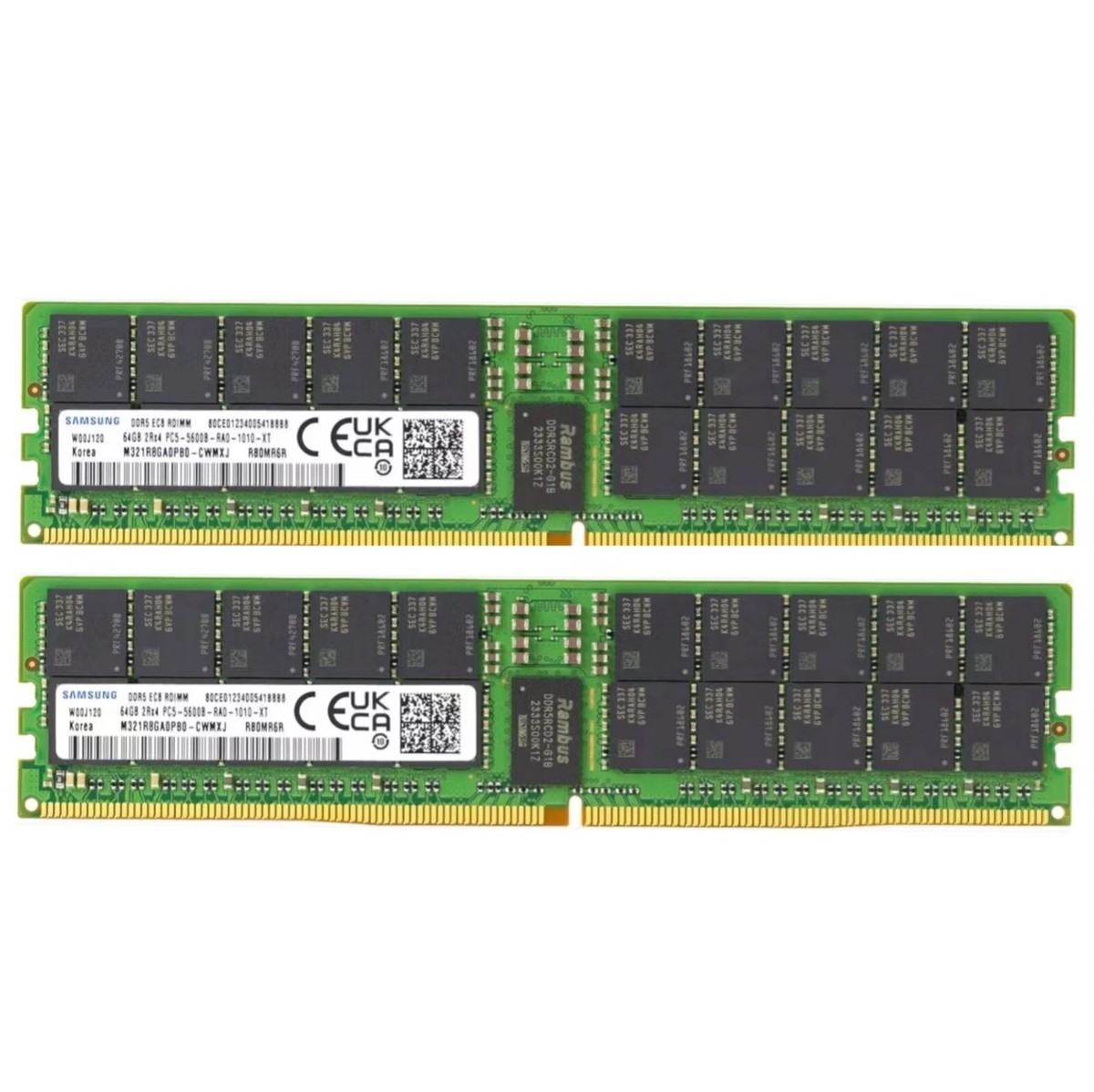 Samsung 128GB 2X64GB DDR5 5600MHz PC5-44800 RDIMM Memory RAM