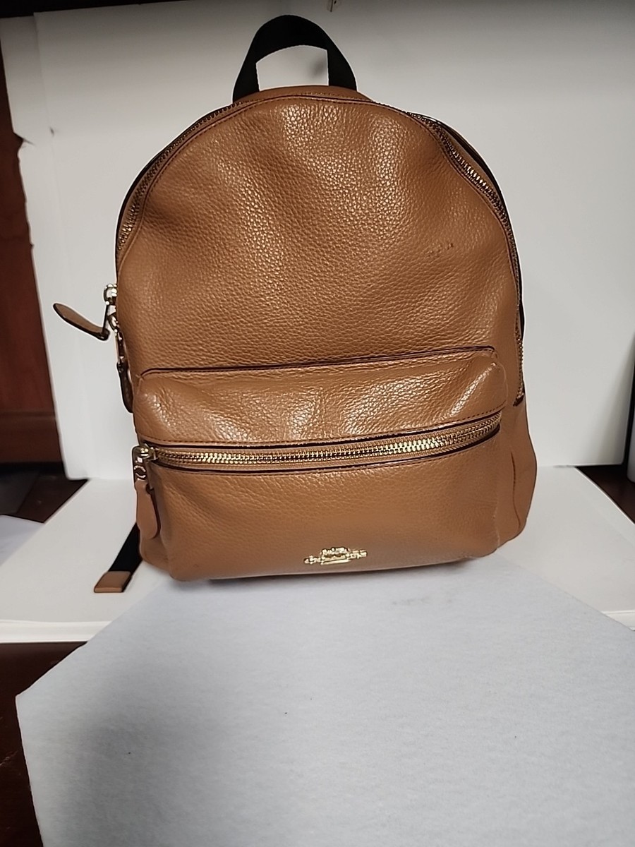 COACH Backpack F38263 Mini Charlie Backpack in Pebble Leather