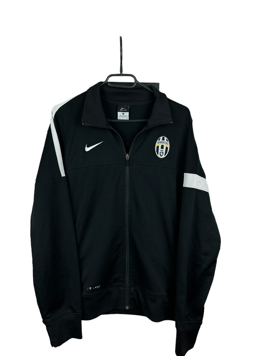 Vintage Nike Juventus Football Jacket Soccer Track Top Black Mens