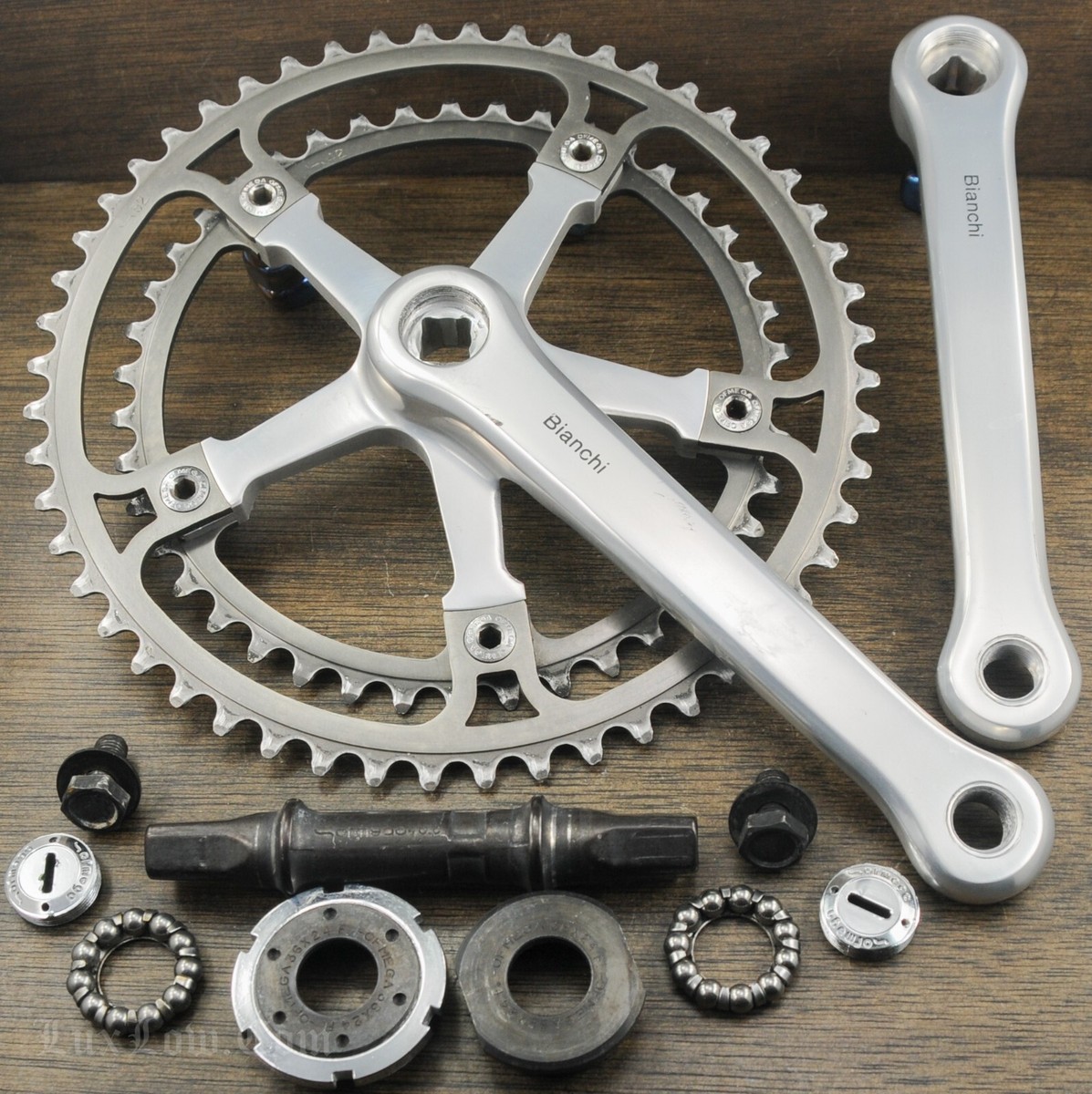 Vintage Bianchi OFMEGA Road Bike CRANKS 170mm 52t42t Chainrings