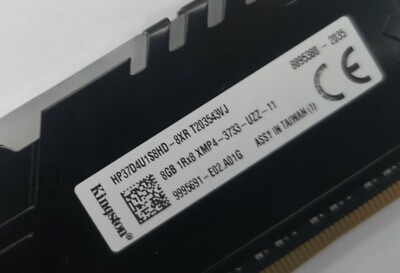 HP Kingston 8GB DDR4 3733 HP37D4U1S8HD-8XR PC4-29800 RGB 288pin