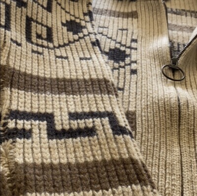 Pendleton Westerly Big Lebowski Cowichan Zip Wool Dude Sweater