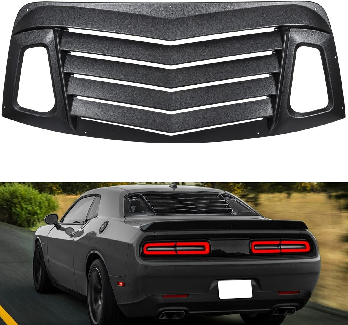 Rear Window Louver for Dodge Challenger 2008-2021 Windshield Sun