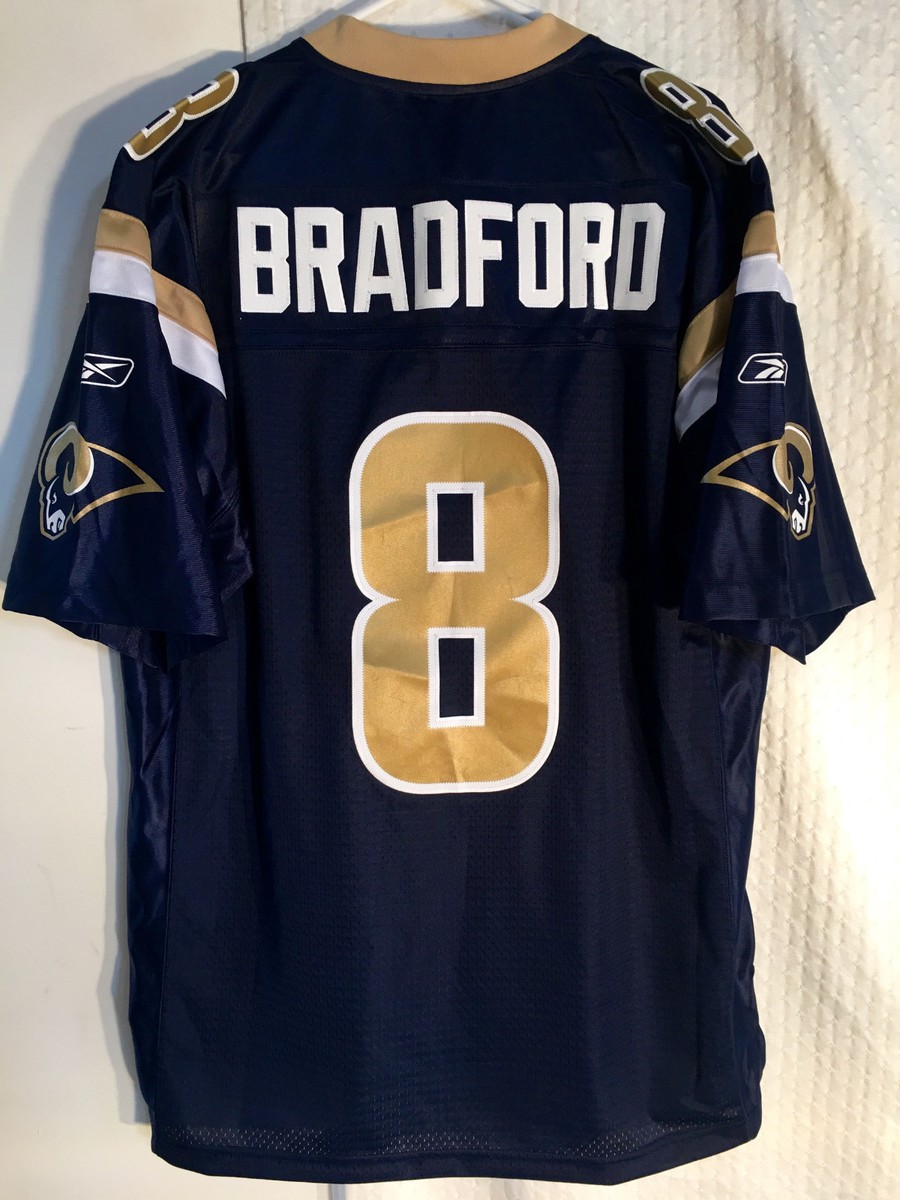 Reebok Premier NFL Jersey St. Louis Rams Sam Bradford Navy sz L | eBay