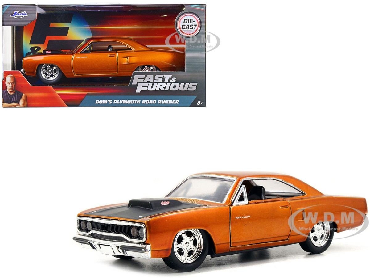 DOM'S PLYMOUTH ROAD RUNNER ORANGE FAST & FURIOUS 1/32 DIECAST