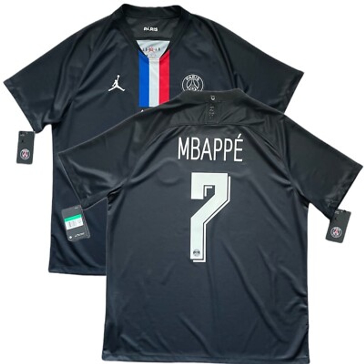 2019/20 PSG Fourth UCL Jersey #7 Mbappe XL Jordan Paris Soccer 4th