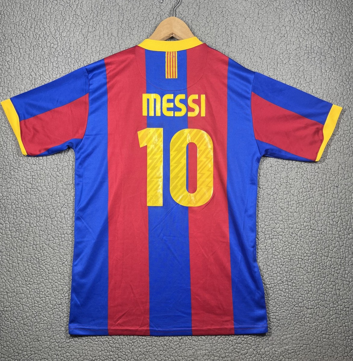 Messi FC Barcelona Jersey #10 Mens Sz L Nike Dri Fit La Liga