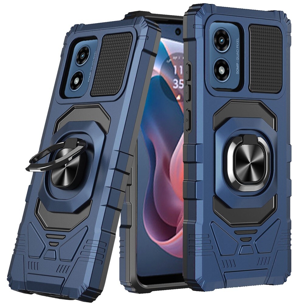 For Motorola Moto G Play 2024 ​XT2413V Robotic Ring Hybrid Case