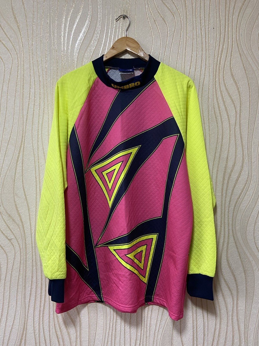 UMBRO 90s GOALKEEPER FOOTBALL SHIRT SOCCER JERSEY sz L MEN VINTAGE