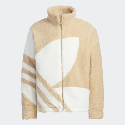 New Adidas Mens SHERPA JACKET TR HR3487 BEIGE / OFF WHITE M - 3XL