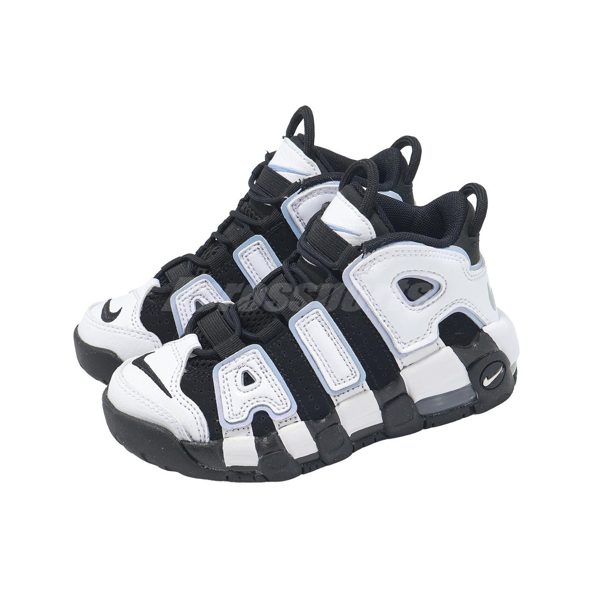Nike Air More Uptempo PS Black Cobalt Bliss Kids Preschool Casual