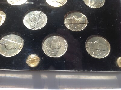 Vintage 1942 to 1945 US Wartime Silver Nickels in Capital Plastic